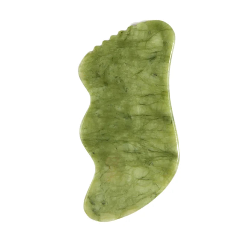 Masajeador Facial Gua Sha De Piedra Jade
